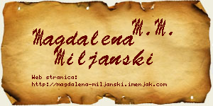 Magdalena Miljanski vizit kartica